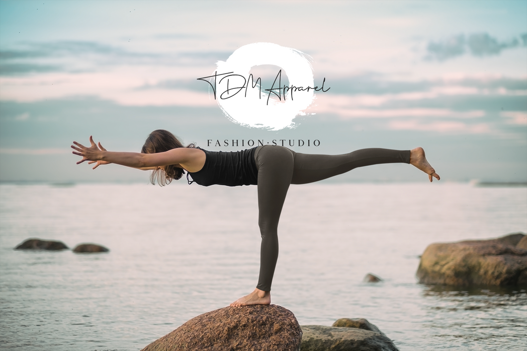 Solid Brown - athletic leggings.