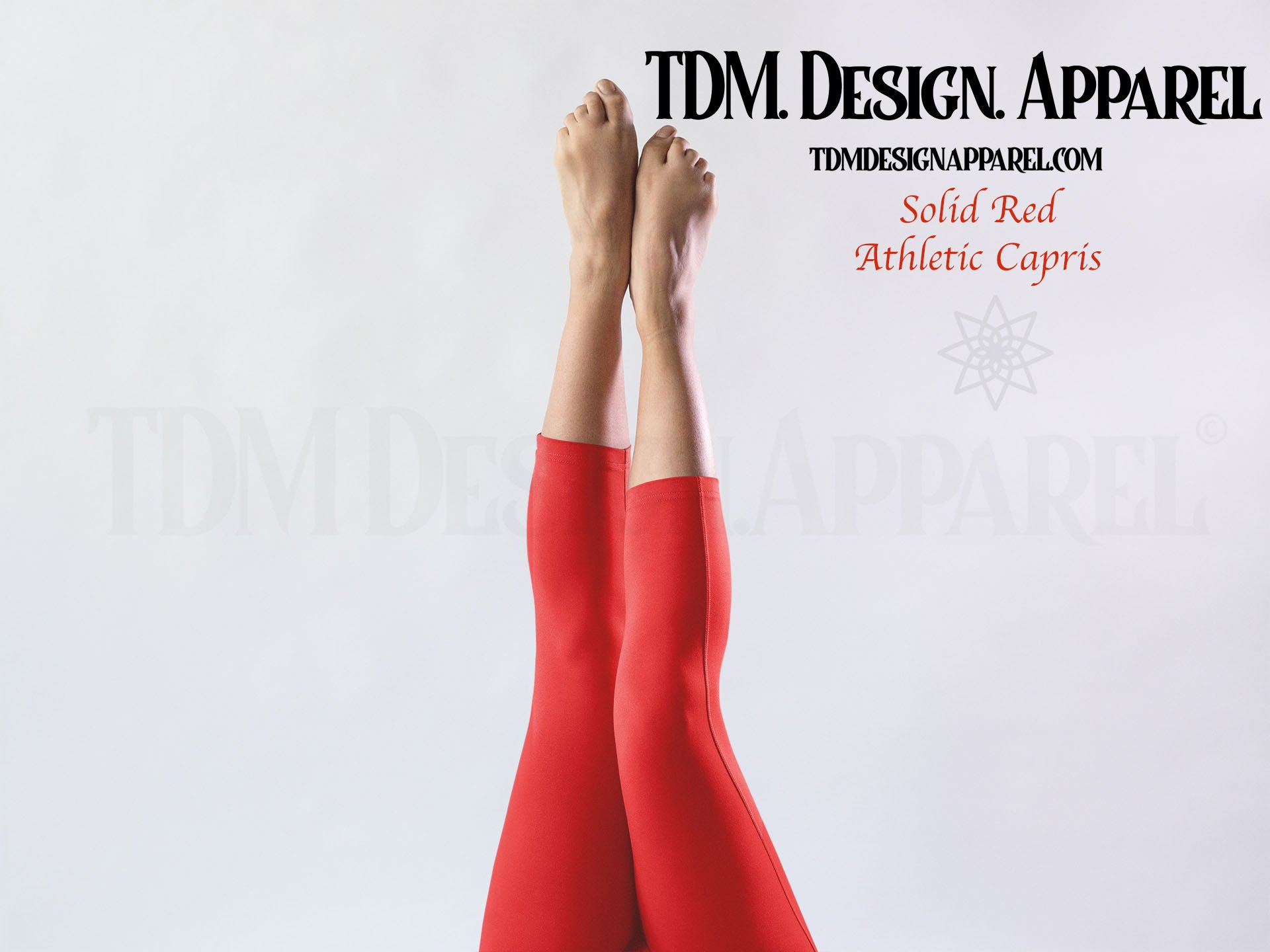 Solid Red - athletic capris. – TDM Design Apparel